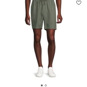 Men's Olive Green Drawstring Shorts